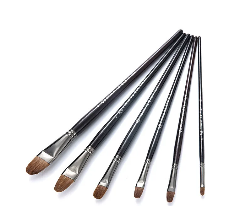 6 branches/sets High quality Horsehair nylon paintbrush Langhao gouache watercolor brush dull-red oil paint brush acrylic paints
6 branches/sets High quality Horsehair nylon paintbrush Langhao gouache watercolor brush dull-red oil paint brush acrylic paints