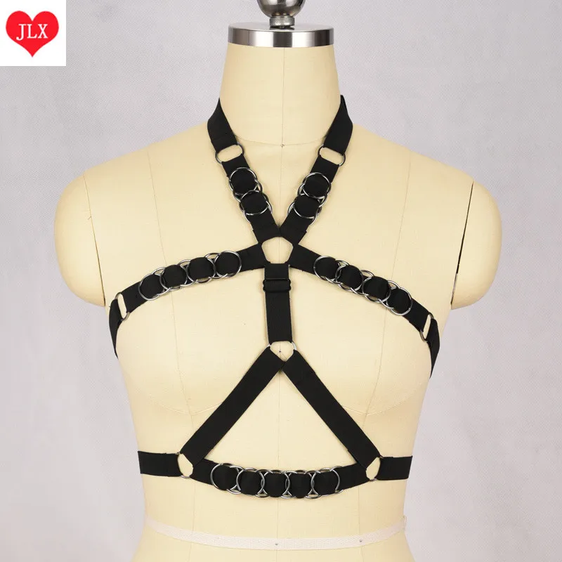 Punk Goth bondage lingerie harness bra new Handmade women elastic body harness Harajuku Gothic sexy lingerie halloween cage bra
Punk Goth bondage lingerie harness bra new Handmade women elastic body harness Harajuku Gothic sexy lingerie halloween cage bra