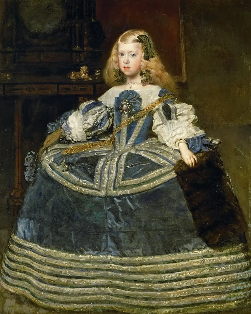 Classical figurative painting vintage portrait poster picture painting Diego Velazquez Infanta Margaraita Teresa in a Blue Dress
Classical figurative painting vintage portrait poster picture painting Diego Velazquez Infanta Margaraita Teresa in a Blue Dress