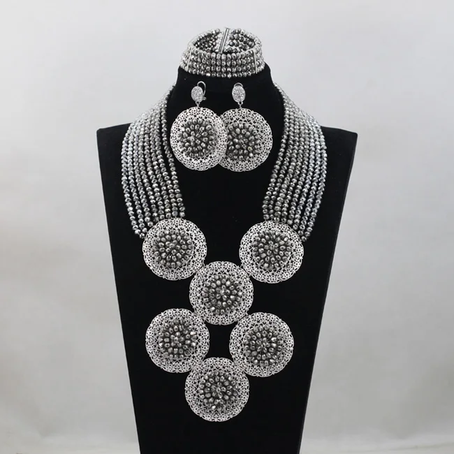 Top Design Silver Nigerian Wedding African Beads Jewelry Set African Jewelry Sets Bead Necklace Jewelry Set Free ShippingABL995
Top Design Silver Nigerian Wedding African Beads Jewelry Set African Jewelry Sets Bead Necklace Jewelry Set Free ShippingABL995