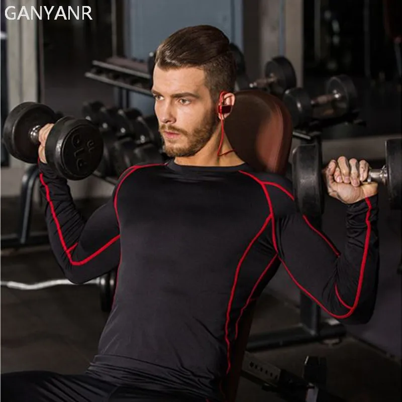 GANYANR Brand Running T Shirt Men Sportswear Gym Compression Jogging Quick Dry Tops Slim Fit Solid Exercise Tights Fitness Sport
GANYANR Brand Running T Shirt Men Sportswear Gym Compression Jogging Quick Dry Tops Slim Fit Solid Exercise Tights Fitness Sport