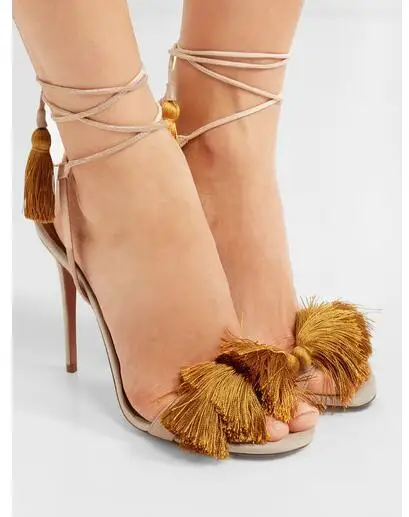 Carpaton Sexy Lace up High Heel Sandals Summer Thin Heels Tassel Shoes Woman Open Toe Cutouts Gladiator Sandals
Carpaton Sexy Lace up High Heel Sandals Summer Thin Heels Tassel Shoes Woman Open Toe Cutouts Gladiator Sandals