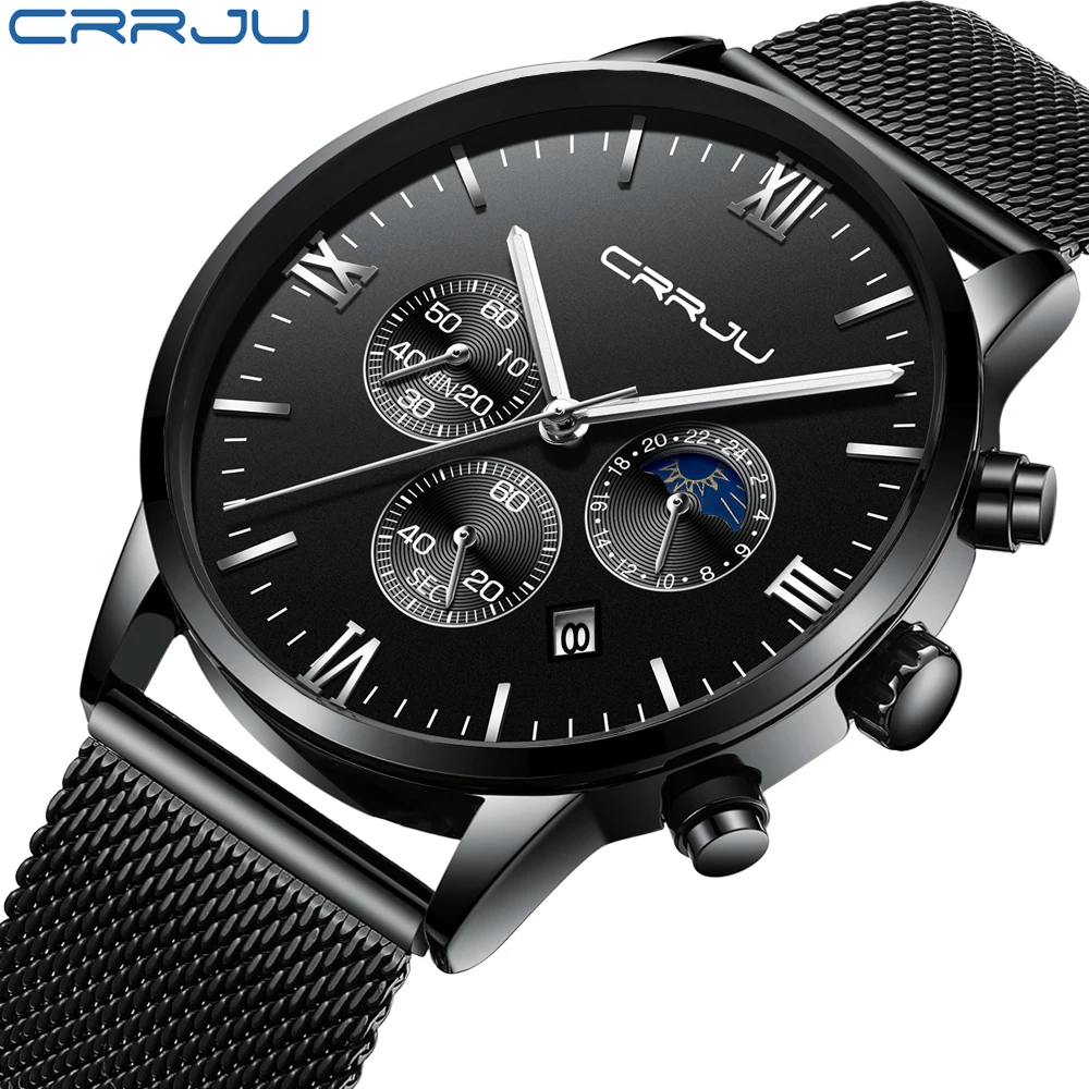 Crrju Men Fashion Military Stainless Steel Date Sport Quartz Analog Wrist Watch 2018 Mens Watches Top Brand Luxury Watch
Crrju Men Fashion Military Stainless Steel Date Sport Quartz Analog Wrist Watch 2018 Mens Watches Top Brand Luxury Watch