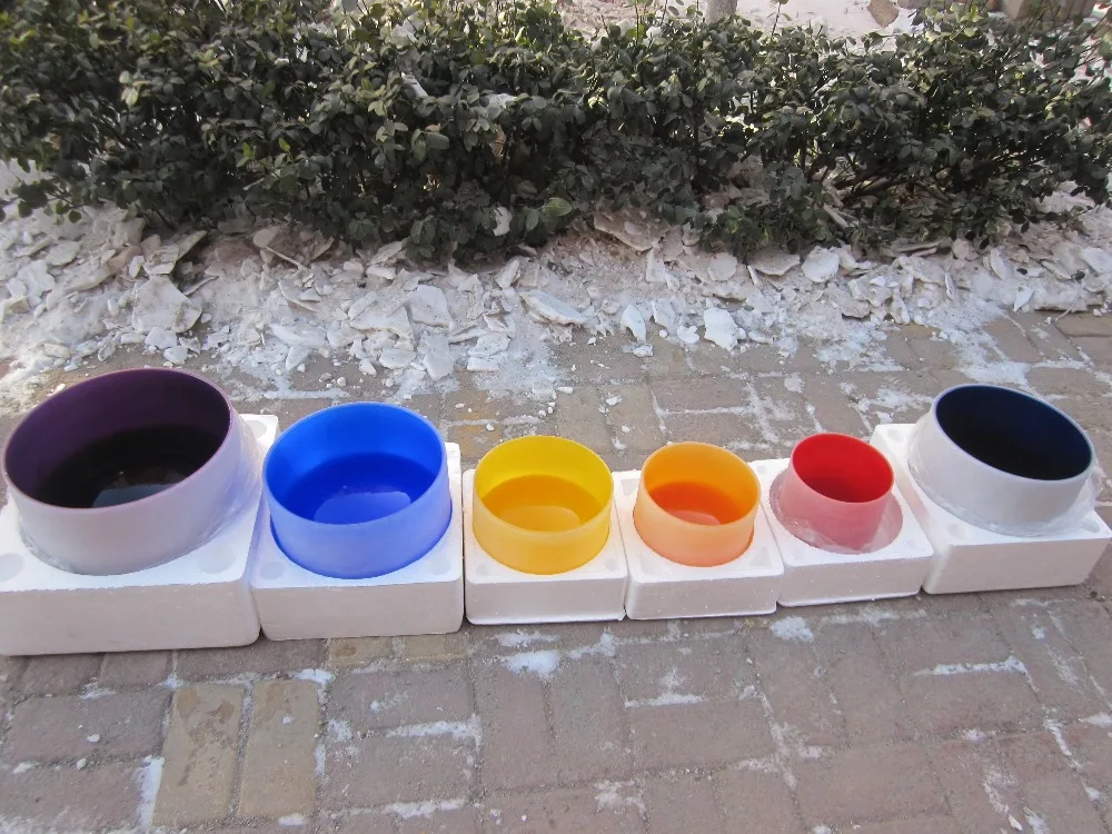 chakras set 7pcs 8"-14" colored quartz crystal singing bowls with C D E F G A B notes and 7colors with free suede and o-ring
chakras set 7pcs 8"-14" colored quartz crystal singing bowls with C D E F G A B notes and 7colors with free suede and o-ring