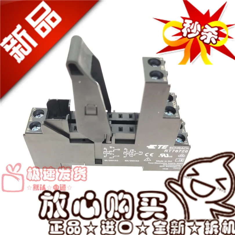 Original new 100% RT78726 relay socket DIN rail installation RT78726 8pin 8A 250VAC 10A250VAC
Original new 100% RT78726 relay socket DIN rail installation RT78726 8pin 8A 250VAC 10A250VAC