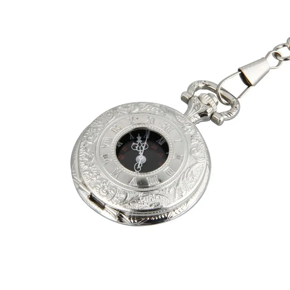 Stylish Black Double Display black Roman Scale Retro Black Face White Needle Nostalgic Pocket Watch With Necklace
Stylish Black Double Display black Roman Scale Retro Black Face White Needle Nostalgic Pocket Watch With Necklace
