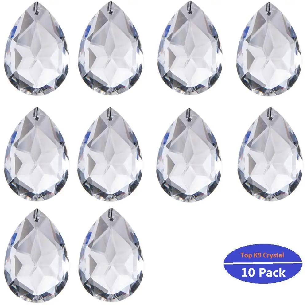 H&D 10pcs 50mm Clear Crystal Faceted Chandelier Prisms Drop Pendants Lamp Candle Holders Parts (cut face water drop shape)
H&D 10pcs 50mm Clear Crystal Faceted Chandelier Prisms Drop Pendants Lamp Candle Holders Parts (cut face water drop shape)