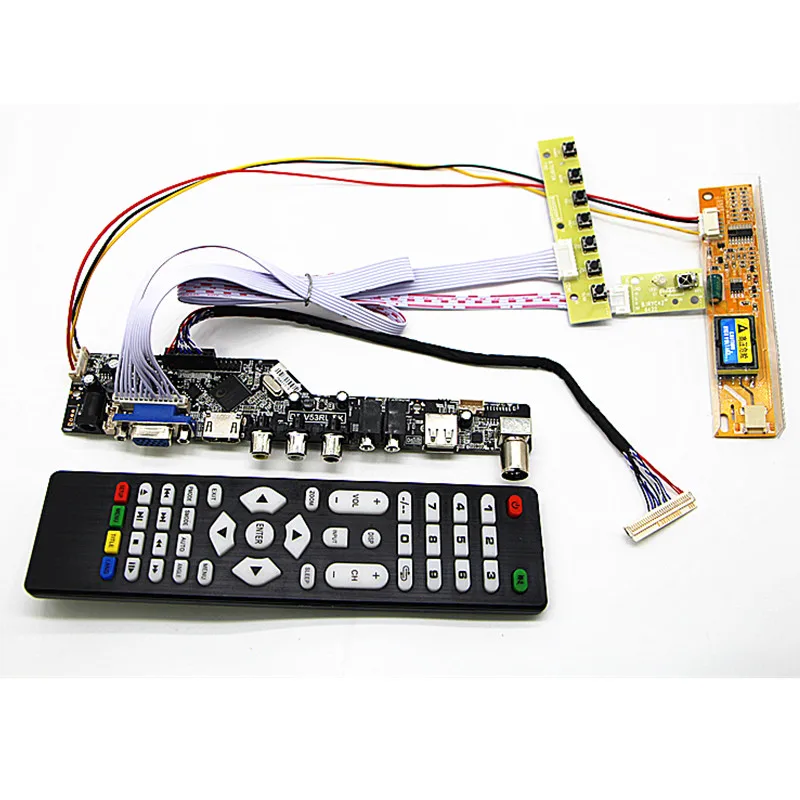 TV+HDMI+VGA+AV+USB+AUDIO TV LCD driver board 15.4"LTN154X1 LTN154X3 CLAA154WB03A 1280*800 LCD controller board DIY kits
TV+HDMI+VGA+AV+USB+AUDIO TV LCD driver board 15.4"LTN154X1 LTN154X3 CLAA154WB03A 1280*800 LCD controller board DIY kits