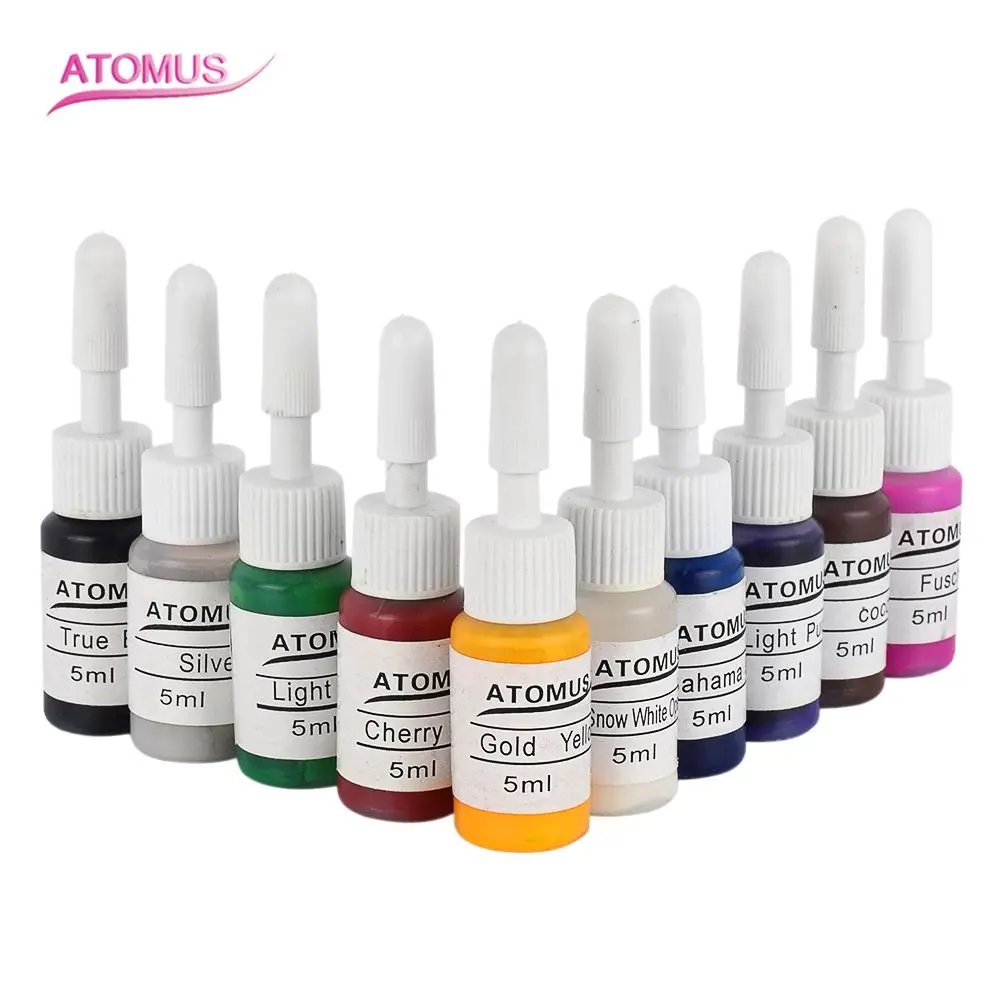 ATOMUS 10pcs Permanent Eyebrow Eyeliner Makeup Micro Tattoo Color Ink Pigments Microblading set Body Art Pigment TSLM2
ATOMUS 10pcs Permanent Eyebrow Eyeliner Makeup Micro Tattoo Color Ink Pigments Microblading set Body Art Pigment TSLM2