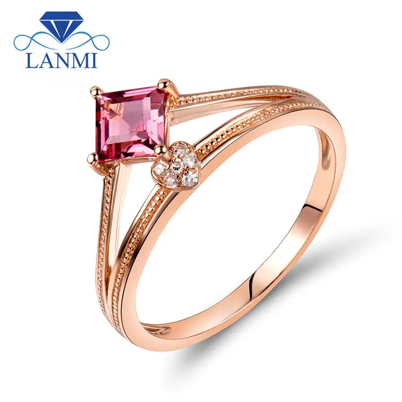 LANMI Pink Tourmaline Rings for Women Real 18k Rose Gold Tourmaline Diamond Ring Anniversary
LANMI Pink Tourmaline Rings for Women Real 18k Rose Gold Tourmaline Diamond Ring Anniversary