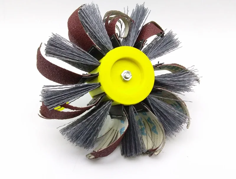 New 1pcs High quality New Nylon Abrasive Grinding Wheel add Sandpaper Bristle Brush for Wood Primer sanding
New 1pcs High quality New Nylon Abrasive Grinding Wheel add Sandpaper Bristle Brush for Wood Primer sanding