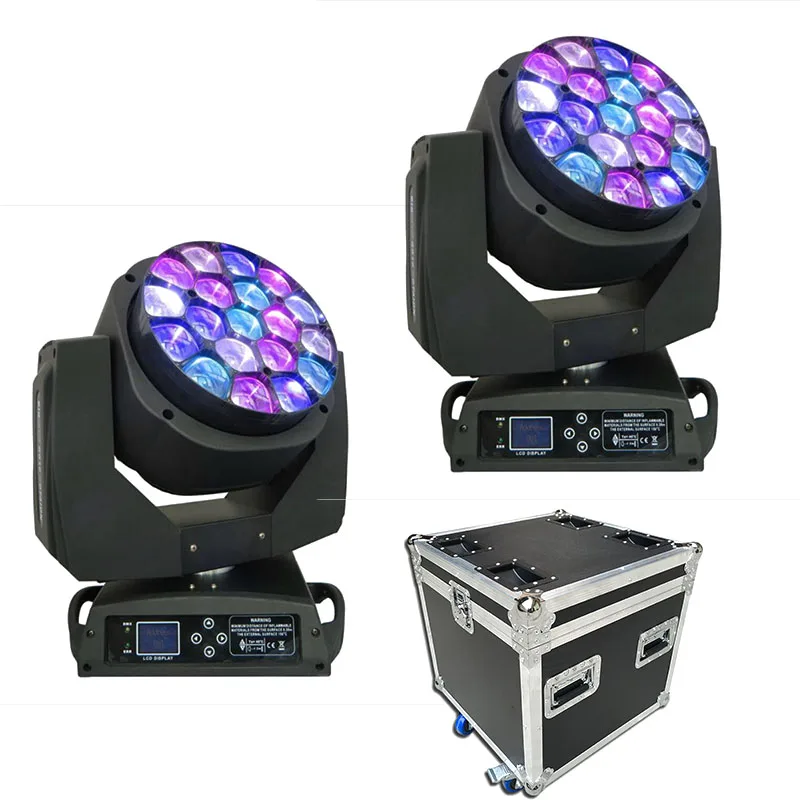 Flight Case 2 в 1 Упаковка с 2 шт./лот Big Bee Eye светодиодная функция зум с подвижной головкой 4-60 градусов RGBW 4IN1 19*15 Вт Свет с эффектом луча
Flight Case 2 в 1 Упаковка с 2 шт./лот Big Bee Eye светодиодная функция зум с подвижной головкой 4-60 градусов RGBW 4IN1 19*15 Вт Свет с эффектом луча