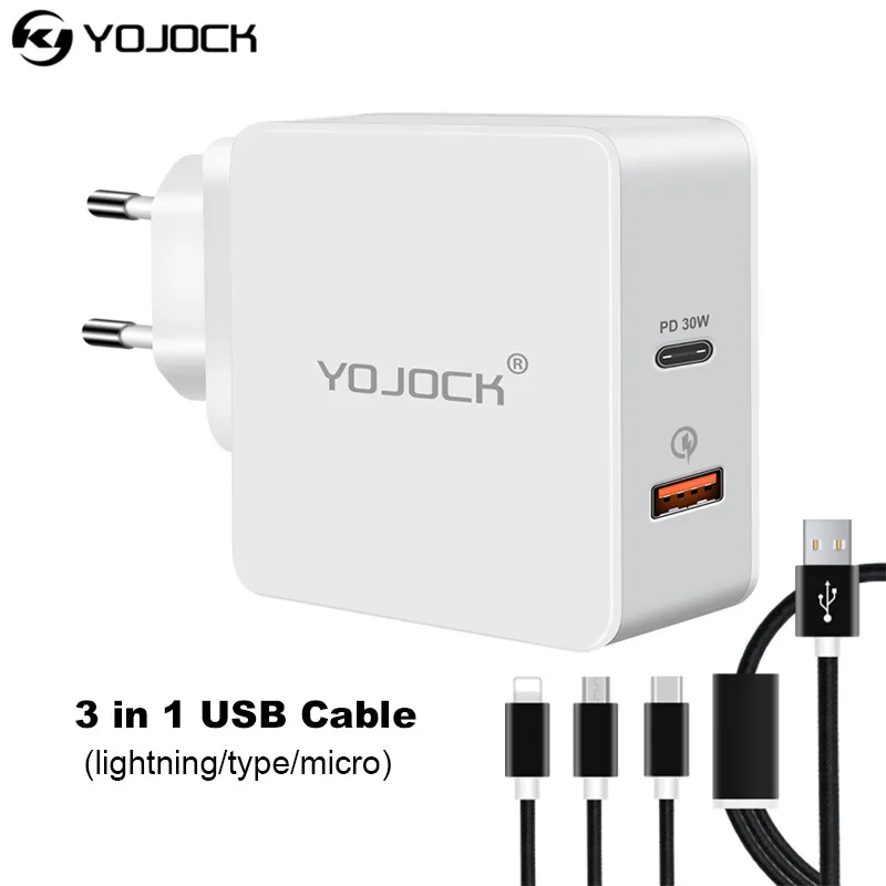 48W USB Type-C Wall Charger Power Adapter with Power Delivery USB QC3.0 Charge for Apple MacBook/iPhone Xiaomi USB-C PD Charger
48W USB Type-C Wall Charger Power Adapter with Power Delivery USB QC3.0 Charge for Apple MacBook/iPhone Xiaomi USB-C PD Charger