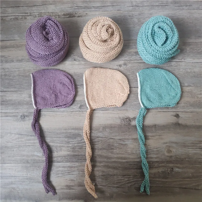 Newborn baby wrap photography props,handmade wrap and bonnet for baby photo props
Newborn baby wrap photography props,handmade wrap and bonnet for baby photo props