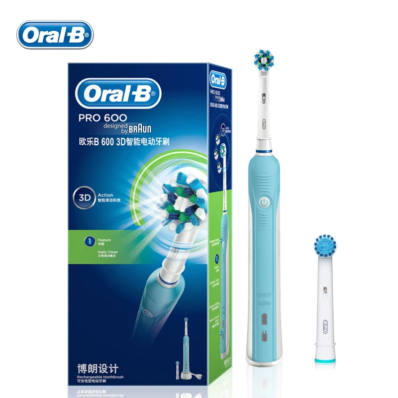Oral B Electric Toothbrush PRO600 D16 Adult Teeth Whitening Rechargeable 1 holder+2 heads Pink Blue Timer Electric Tooth Brushes
Oral B Electric Toothbrush PRO600 D16 Adult Teeth Whitening Rechargeable 1 holder+2 heads Pink Blue Timer Electric Tooth Brushes