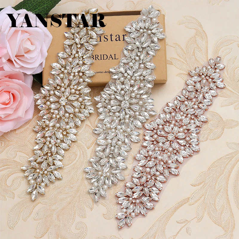 YANSTAR(5PCS) Wholesale Hand Beaded Bridal Rhinestones Appliques Clear Rose Gold Silver Crystal Rhinestones YS825
YANSTAR(5PCS) Wholesale Hand Beaded Bridal Rhinestones Appliques Clear Rose Gold Silver Crystal Rhinestones YS825