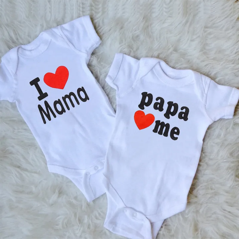 Newborn Baby Clothes Funny Short Sleeve Girl Boy Clothing I Love Mama Papa Love Me Print Baby Bodysuit Baby Onesie Rompers
Newborn Baby Clothes Funny Short Sleeve Girl Boy Clothing I Love Mama Papa Love Me Print Baby Bodysuit Baby Onesie Rompers