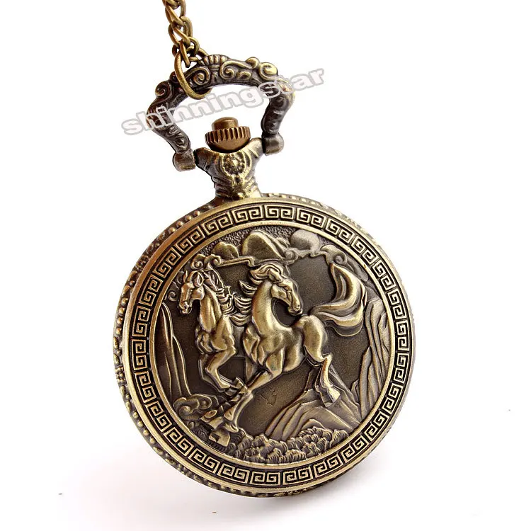 2020 Antique Retro Bronze Horse Quartz Pocket Watch With Chain Necklace Pendant Unique Matel Pocket Fob Clock Men Women Gifts
2020 Antique Retro Bronze Horse Quartz Pocket Watch With Chain Necklace Pendant Unique Matel Pocket Fob Clock Men Women Gifts
