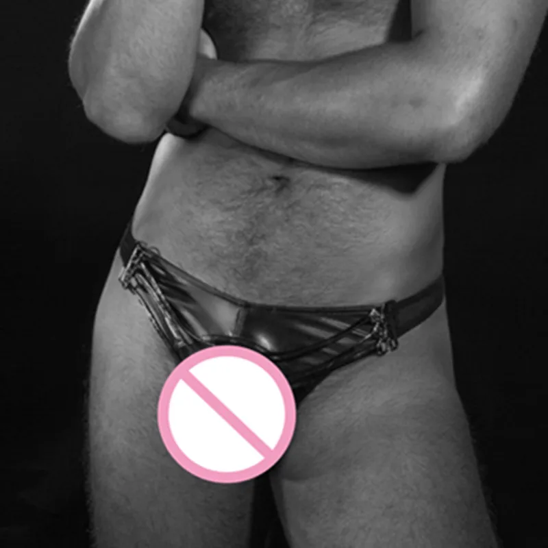 Men Open Crotch Thong Leather G String Underwear Low Waist Lingerie Homme Hollow Out Gay Jockstrap Male Black Vinyl Underpants
Men Open Crotch Thong Leather G String Underwear Low Waist Lingerie Homme Hollow Out Gay Jockstrap Male Black Vinyl Underpants