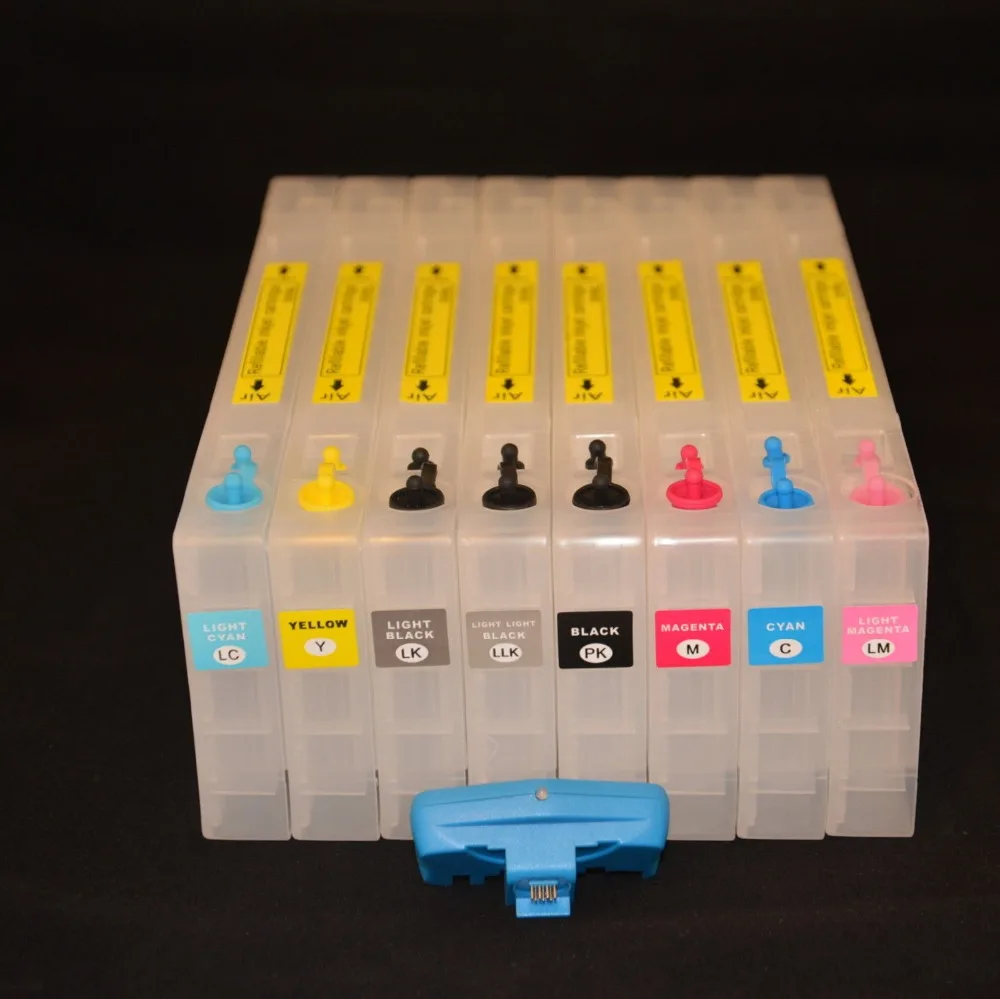 INK WAY T5631-T5639 T5621-T5629, 8 X Refillable Cartridges For EPSON Stylus Pro 7800 9800 Cartridges ,chip resetter FREE
INK WAY T5631-T5639 T5621-T5629, 8 X Refillable Cartridges For EPSON Stylus Pro 7800 9800 Cartridges ,chip resetter FREE