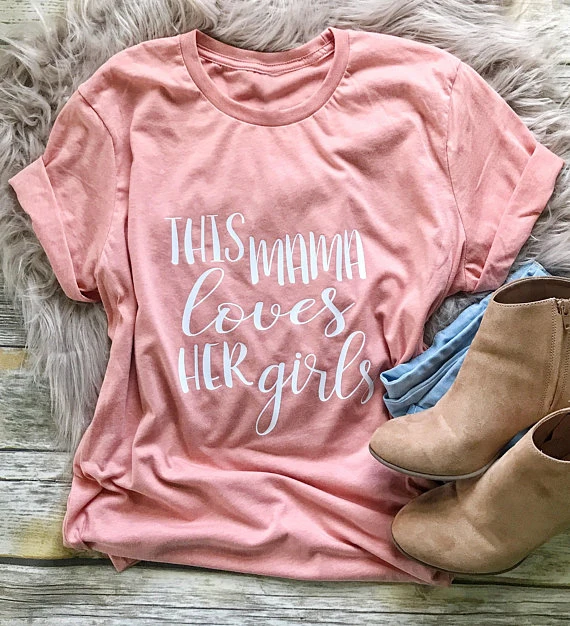 Skuggnas This Mama Loves Her Girls Letter Print T-Shirt Short Sleeve Fashion Mom T shirt Gift for Mom Cute Mama Pink t shirt
Skuggnas This Mama Loves Her Girls Letter Print T-Shirt Short Sleeve Fashion Mom T shirt Gift for Mom Cute Mama Pink t shirt