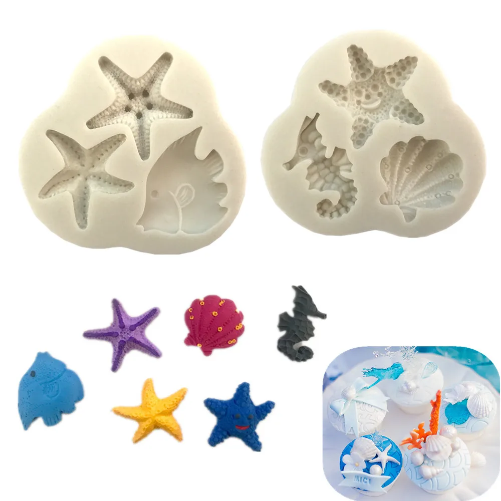 Tropical Fish/Starfish Fondant Cake Silicone Mold Chocolate Candy Molds Cookies Pastry Biscuits Mould DIY Cake Baking Tools
Tropical Fish/Starfish Fondant Cake Silicone Mold Chocolate Candy Molds Cookies Pastry Biscuits Mould DIY Cake Baking Tools