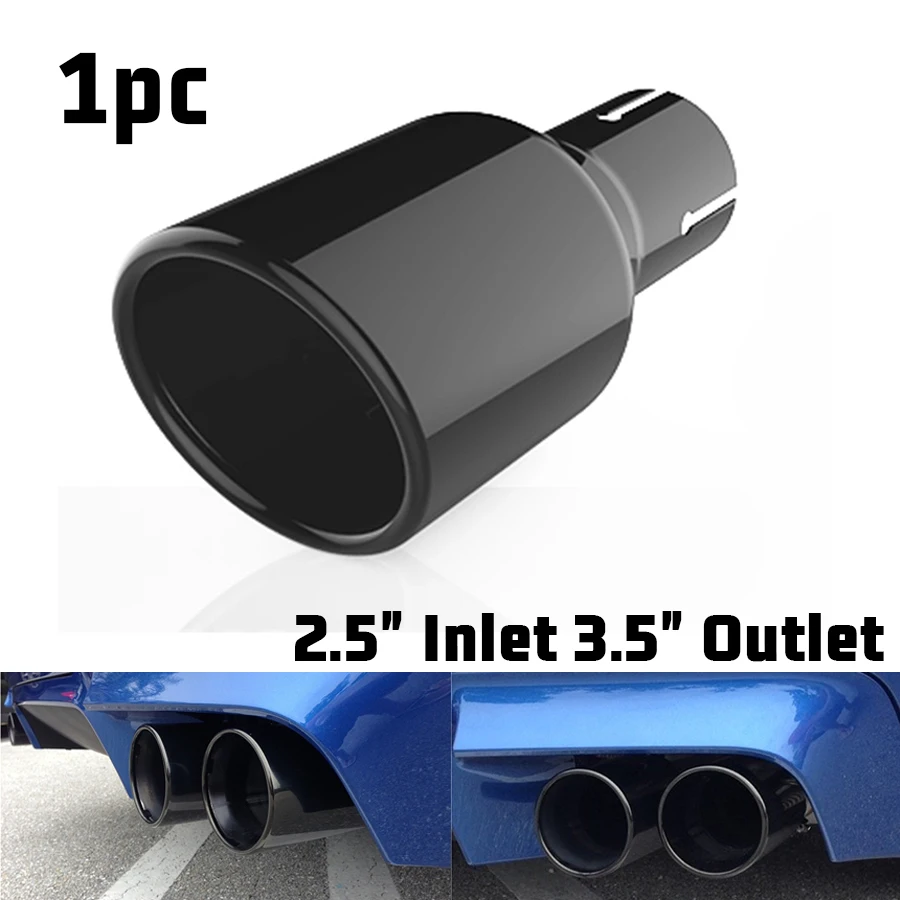 Universal 2.5" Inlet Car Exhaust Tip Auto Tail Pipe Muffler Nozzle Stainless steel Bevel Full Baking paint Black
Universal 2.5" Inlet Car Exhaust Tip Auto Tail Pipe Muffler Nozzle Stainless steel Bevel Full Baking paint Black