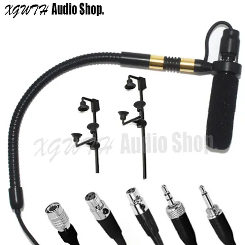 Micrófono condensador para instrumentos musicales, saxofón, violín, orquesta, trompeta, cuello de cisne, puesta en escena para micrófono de Audio Shure