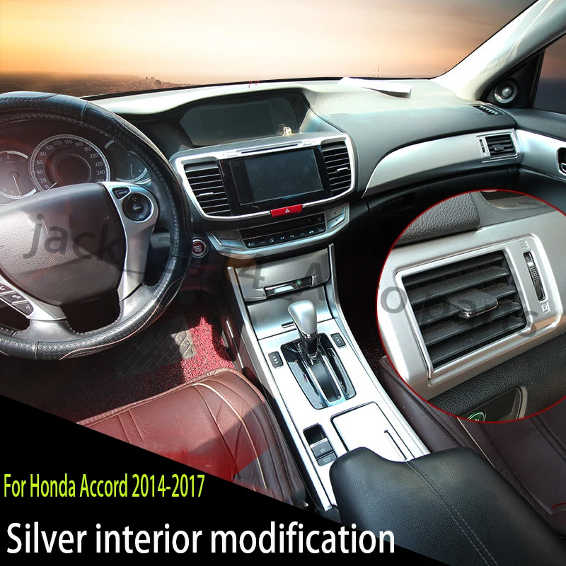 ABS Silver Car modification Interior Window Lift Panel cover trim Central control strip for Honda Accord 9th 2014 2015 2016 2017
ABS Silver Car modification Interior Window Lift Panel cover trim Central control strip for Honda Accord 9th 2014 2015 2016 2017