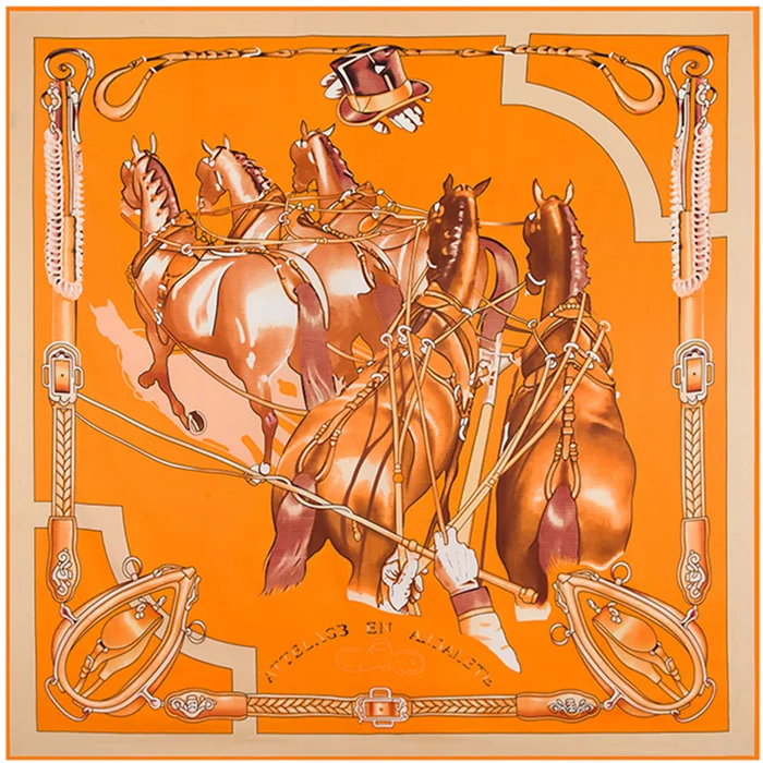 POBING 100% Twil Silk Square Scarf Luxury Brand 5 War Horse Print Silk Scarf For Women Headband Lady Neckerchief Female Foulards
POBING 100% Twil Silk Square Scarf Luxury Brand 5 War Horse Print Silk Scarf For Women Headband Lady Neckerchief Female Foulards