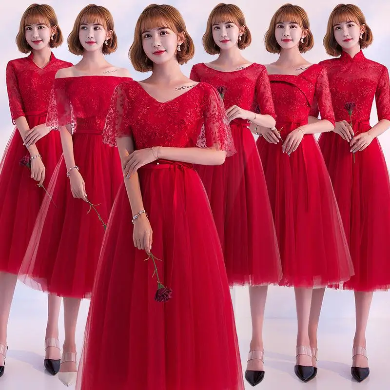 Beauty Emily A line Lace Red Bridesmaid Dresses 2020 Short for Women Plus Size Wedding Party Prom Women Dresses
Beauty Emily A line Lace Red Bridesmaid Dresses 2020 Short for Women Plus Size Wedding Party Prom Women Dresses