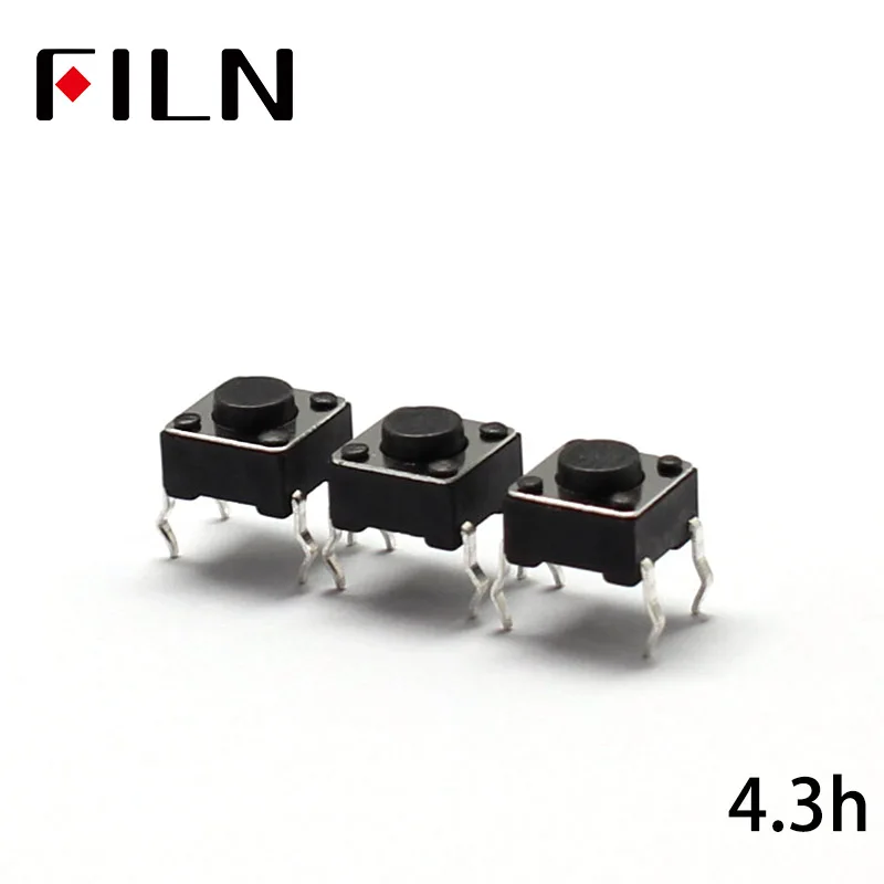 FL7-010-6*6J-H4.3 50PCS 6X6X4.3MM Tact Switch Push Button Switch 12V Copper 4PIN DIP Micro Switch For TV/Toys/home use Button
FL7-010-6*6J-H4.3 50PCS 6X6X4.3MM Tact Switch Push Button Switch 12V Copper 4PIN DIP Micro Switch For TV/Toys/home use Button