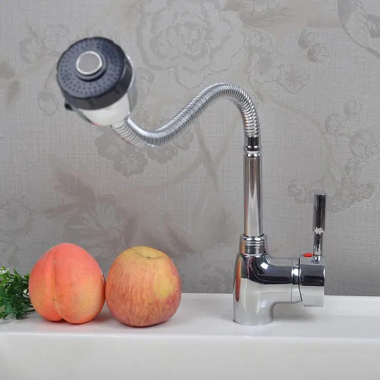 360 degree Rotated Kitchen dish basin faucet, Chrome plated wash basin faucet hot and cold, Deformation sink basin faucet mixer
360 degree Rotated Kitchen dish basin faucet, Chrome plated wash basin faucet hot and cold, Deformation sink basin faucet mixer