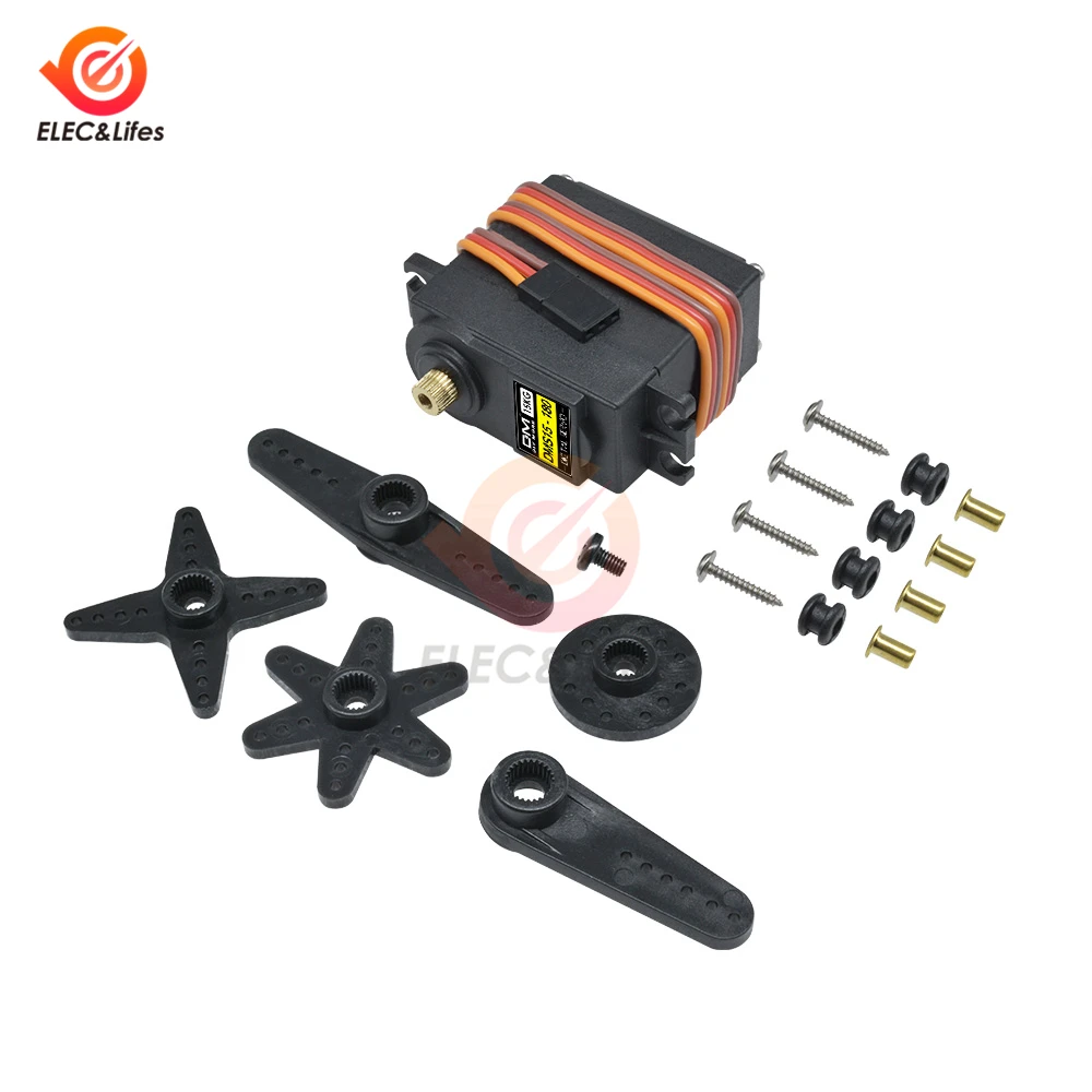 180 Degree Rotation Steering Gear 15kg DMS15 Metal Gear Digital servo double beads axis For Robot Flight Control RC Helicopter
180 Degree Rotation Steering Gear 15kg DMS15 Metal Gear Digital servo double beads axis For Robot Flight Control RC Helicopter