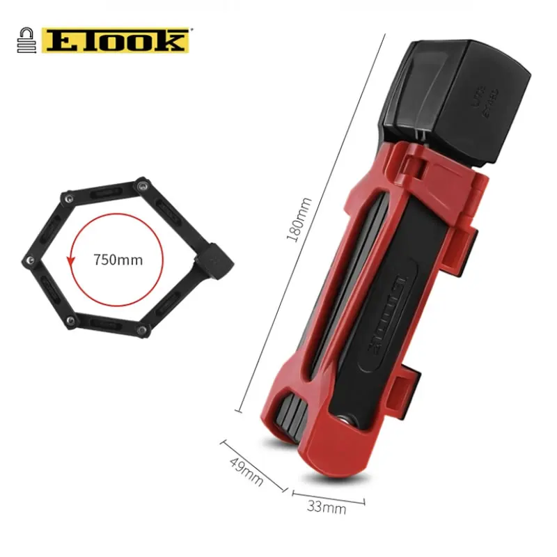 ETOOK Strong Folding Lock For Bicycle Bike Electric Motorcycle MTB Mountain Road Bike Lock Heavy Duty Anti-theft Bicycle Lock
ETOOK Strong Folding Lock For Bicycle Bike Electric Motorcycle MTB Mountain Road Bike Lock Heavy Duty Anti-theft Bicycle Lock