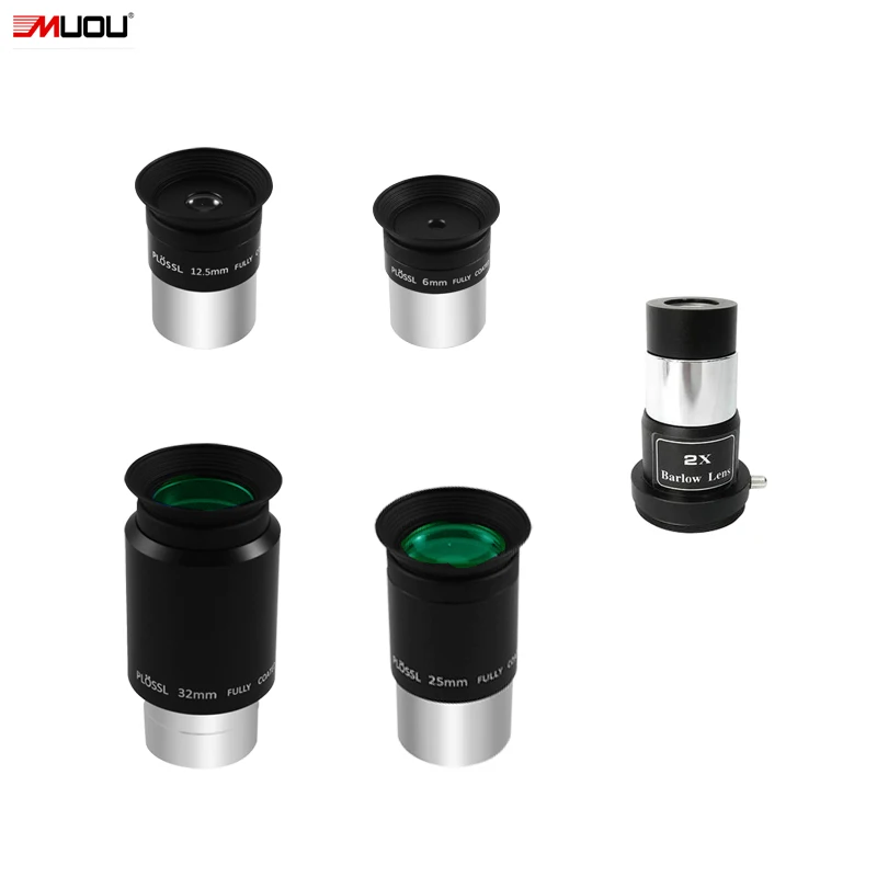 MUOU 1.25" Plossl Eyepiece Kit 6.3mm 12.5mm 25mm 32mm Multi Coated+2 x Barlow Lens Astronomy Telescope Accessory
MUOU 1.25" Plossl Eyepiece Kit 6.3mm 12.5mm 25mm 32mm Multi Coated+2 x Barlow Lens Astronomy Telescope Accessory