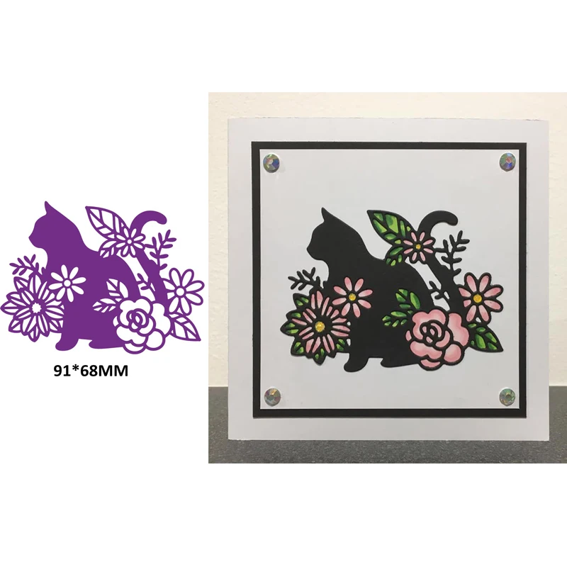 Floral Cat Metal Cutting Dies Scrapbooking Craft Handmade Decoration DIY Card Album Making Template Embossing Die Cut New 2019
Floral Cat Metal Cutting Dies Scrapbooking Craft Handmade Decoration DIY Card Album Making Template Embossing Die Cut New 2019