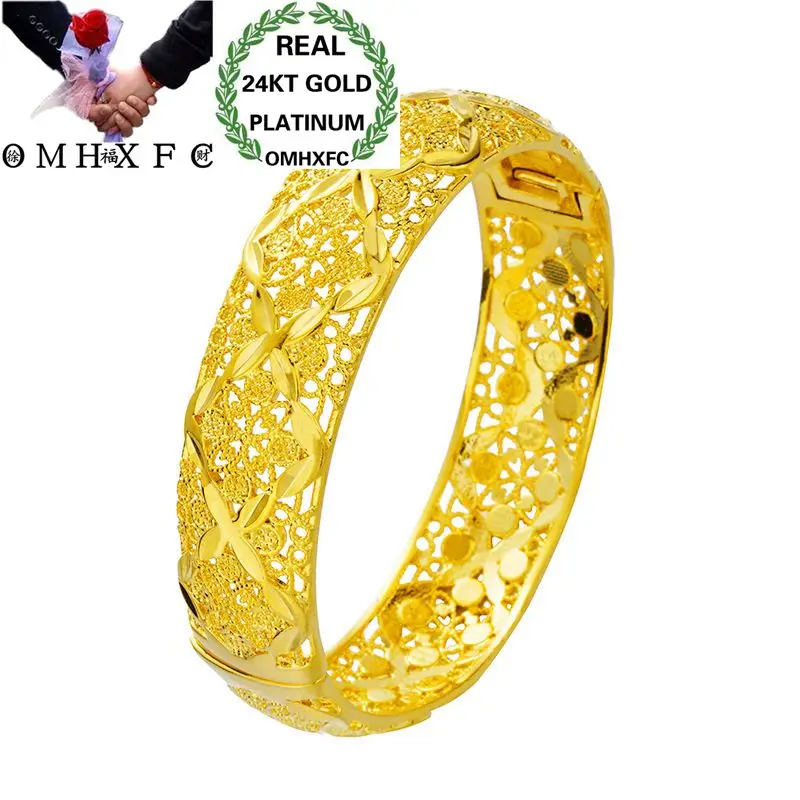 OMHXFC Wholesale European Fashion Woman Girl Party Wedding Gift Bohemia Hollow Flower 24KT Gold Open Bangles Bracelets BE120
OMHXFC Wholesale European Fashion Woman Girl Party Wedding Gift Bohemia Hollow Flower 24KT Gold Open Bangles Bracelets BE120