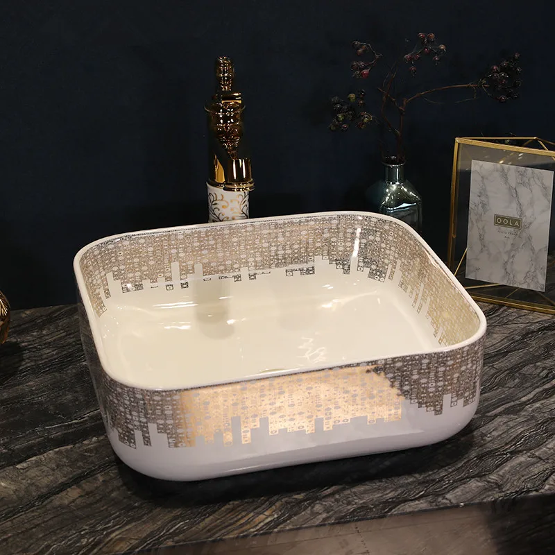 Bathroom ceramic counter top sink square wash basin popular in europe art basin lavabo hand sink
Bathroom ceramic counter top sink square wash basin popular in europe art basin lavabo hand sink