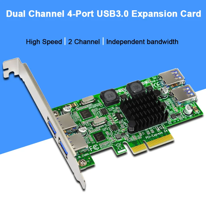 New 4 Port USB 3.0 PCI-E Card USB3.0 5Gbps Dual Channel PCI-E to USB 3.0 Expansion Card Adapter For Desktop Computer Compontens
New 4 Port USB 3.0 PCI-E Card USB3.0 5Gbps Dual Channel PCI-E to USB 3.0 Expansion Card Adapter For Desktop Computer Compontens