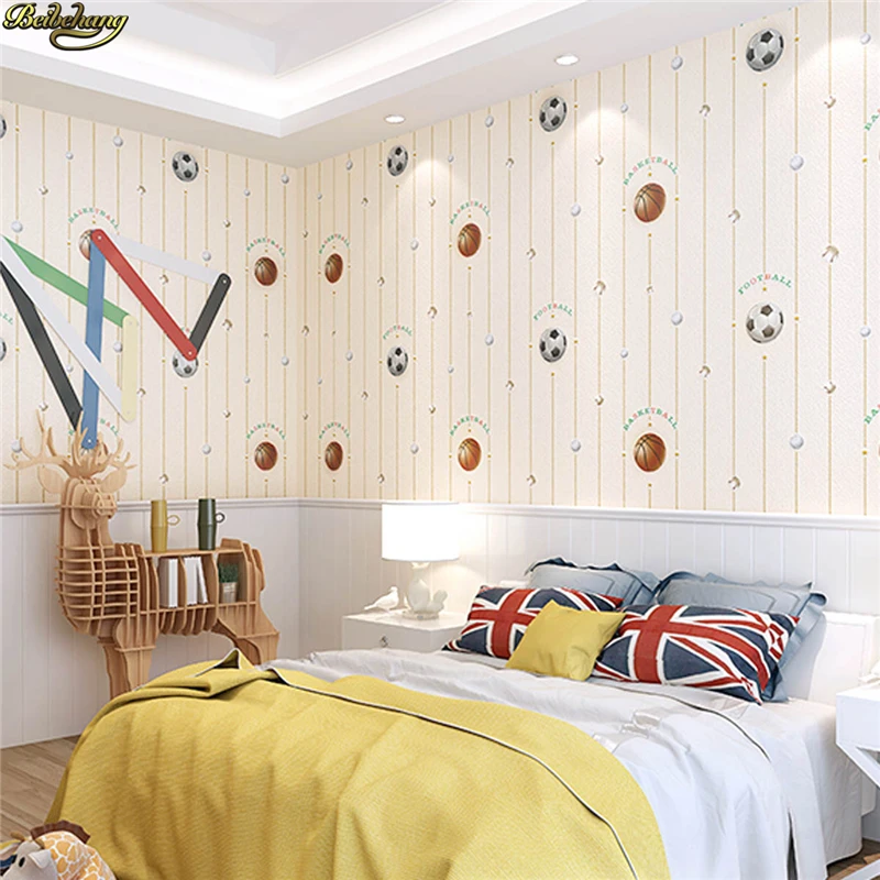 beibehang Cute cartoon deerskin wallpaper roll children's room bedroom Football basketball 3d wallpaper kids home improvement
beibehang Cute cartoon deerskin wallpaper roll children's room bedroom Football basketball 3d wallpaper kids home improvement
