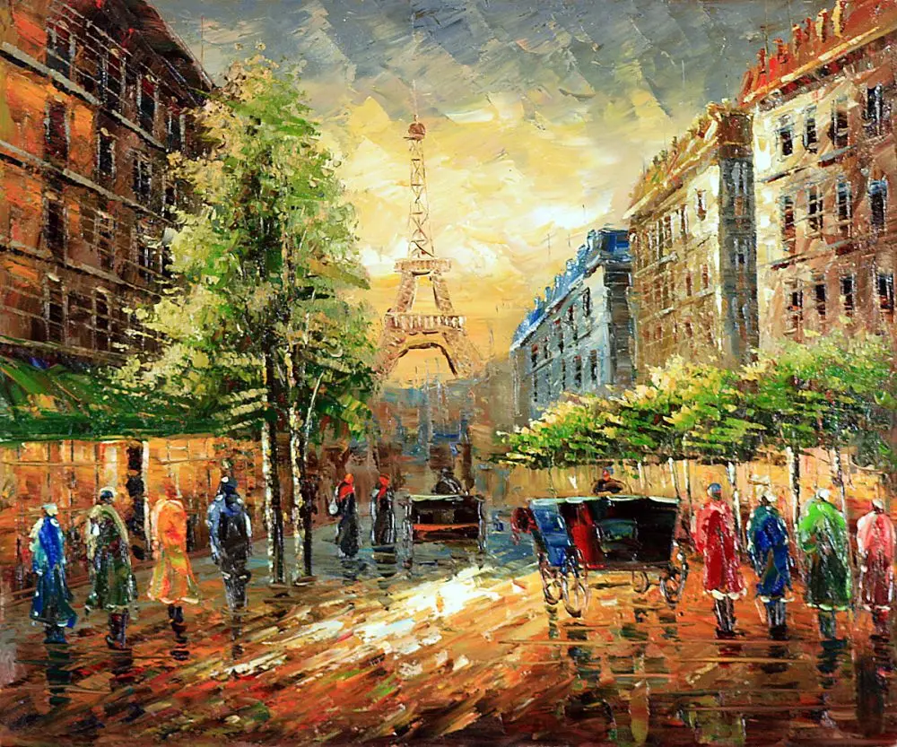 Christmas Gift Home Decoration Art Canvas Oil Painting for Bedroom Living Room Paris Street Impressionist Hand Made 100%
Christmas Gift Home Decoration Art Canvas Oil Painting for Bedroom Living Room Paris Street Impressionist Hand Made 100%