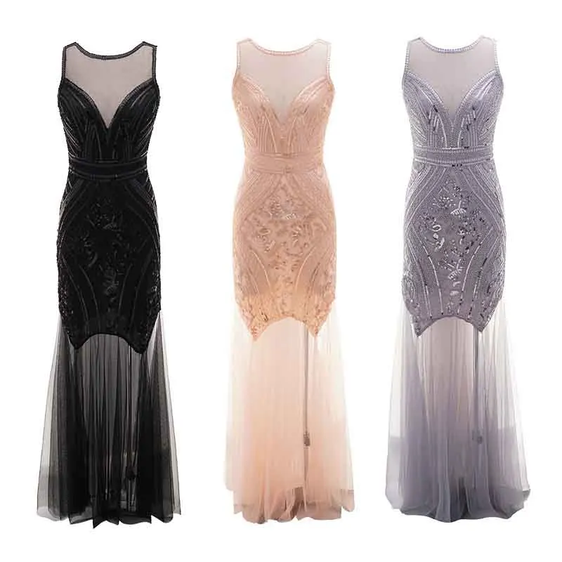 Women 1920s Flapper Great Gatsby Dress Vintage Classic Sleeveless Embellished Beaded Sequin Fringed Dress Club Party Dress
Women 1920s Flapper Great Gatsby Dress Vintage Classic Sleeveless Embellished Beaded Sequin Fringed Dress Club Party Dress