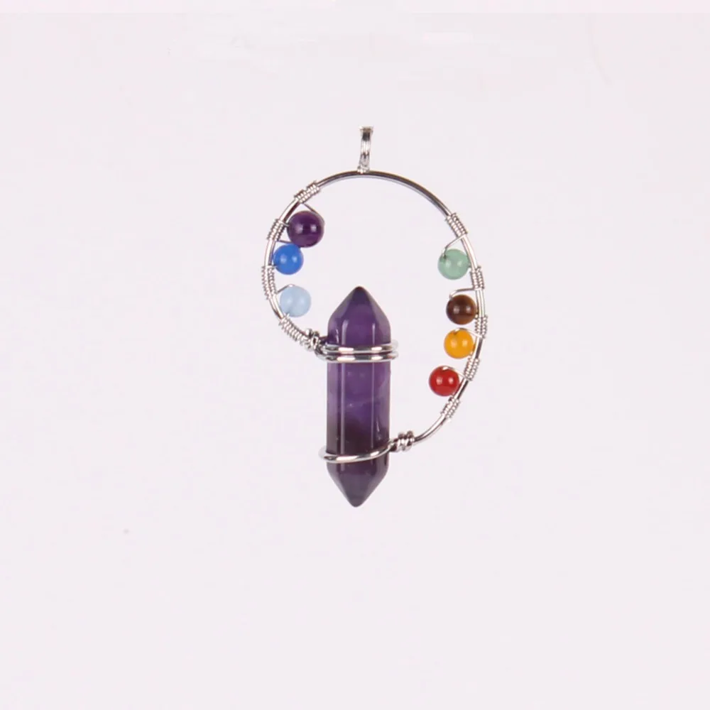 Wholesale 12pcs/lot Chakra Beads Women Yoga Reiki Healing Balancing Wire Wrapped Hexagon Multicolor Natural Stone Pendants Free
Wholesale 12pcs/lot Chakra Beads Women Yoga Reiki Healing Balancing Wire Wrapped Hexagon Multicolor Natural Stone Pendants Free