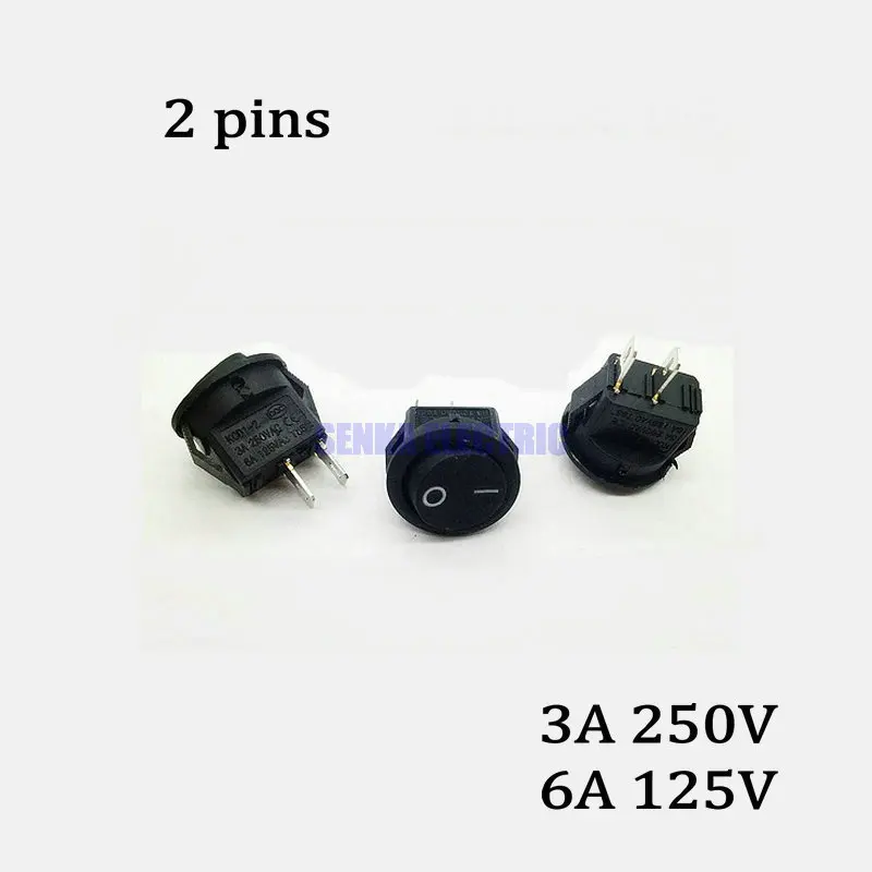 50pcs/lot 16mm Diameter Round Boat Rocker Switches 3A 250V 6A125V AC 2 Pin Black ON-OFF 2-foot Power ON-OFF Switch
50pcs/lot 16mm Diameter Round Boat Rocker Switches 3A 250V 6A125V AC 2 Pin Black ON-OFF 2-foot Power ON-OFF Switch