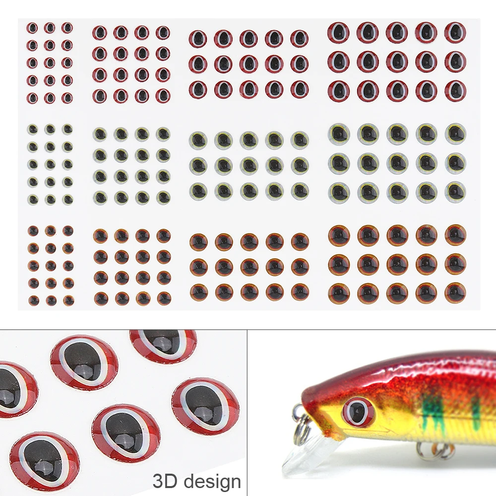 183pcs/lot 3D Fishing Lure Eyes Sticker Red Green Orange 3mm 4mm 5mm 6mm Mixed Fly Tying Artificial Fish Eyes DIY Bait Making
183pcs/lot 3D Fishing Lure Eyes Sticker Red Green Orange 3mm 4mm 5mm 6mm Mixed Fly Tying Artificial Fish Eyes DIY Bait Making