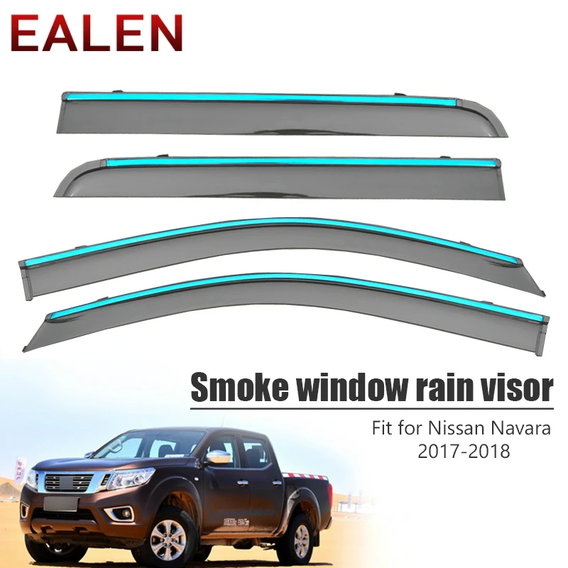 EALEN For Nissan Navara 2017 2018 Car-styling ABS Vent Sun Deflectors Guard Accessories 4Pcs/1Set Smoke Window Rain Visor
EALEN For Nissan Navara 2017 2018 Car-styling ABS Vent Sun Deflectors Guard Accessories 4Pcs/1Set Smoke Window Rain Visor