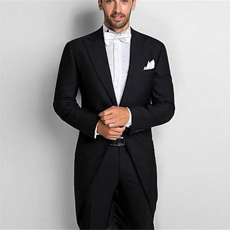 Black Men Suits For Wedding Suits Tailcoat Tailored Tuxedos Slim Fit Formal Best Man Prom Blazer 2pieces Costume Homme Mariage
Black Men Suits For Wedding Suits Tailcoat Tailored Tuxedos Slim Fit Formal Best Man Prom Blazer 2pieces Costume Homme Mariage