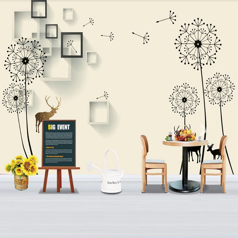Decorative wallpaper Abstract dandelion black and white box deer background wall
Decorative wallpaper Abstract dandelion black and white box deer background wall