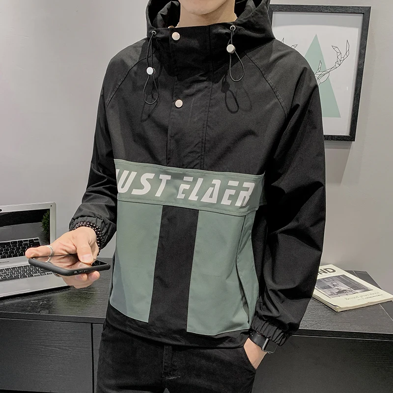 Chaqueta Hombre Casual Pocket Color Block Pullover Windbreaker Hooded Jackets 2020 Spring Mens Hip Hop Streetwear Outwear Coats
Chaqueta Hombre Casual Pocket Color Block Pullover Windbreaker Hooded Jackets 2020 Spring Mens Hip Hop Streetwear Outwear Coats